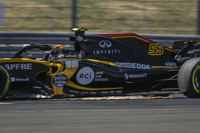 GP de Gran Bretaña: Sainz abandonó al ser empujado por Grosjean