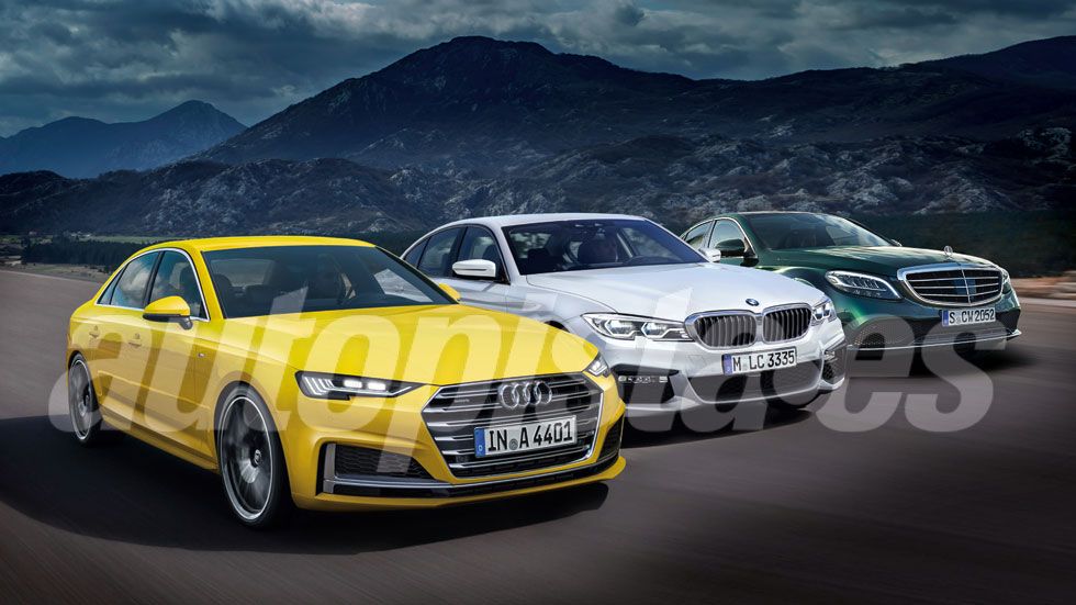 Lucha de súper berlinas: Mercedes Clase C frente a nuevos Audi A4 y BMW Serie 3.