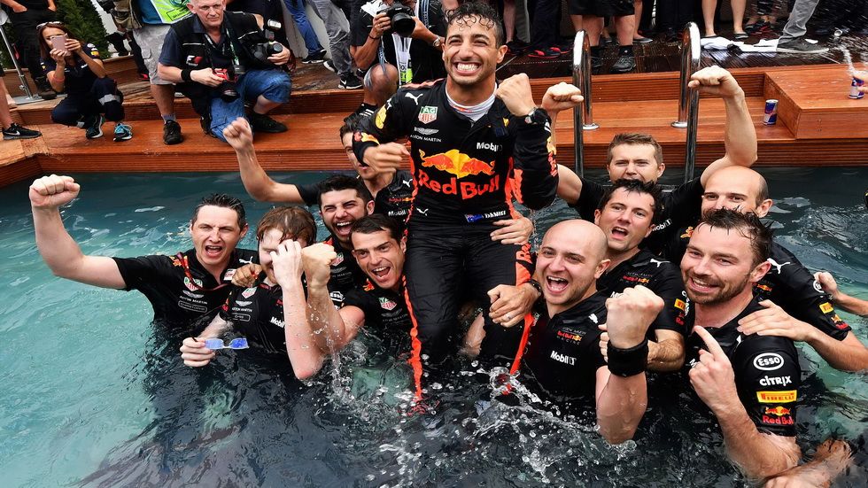 Daniel Ricciardo tras su victoria en Mónaco