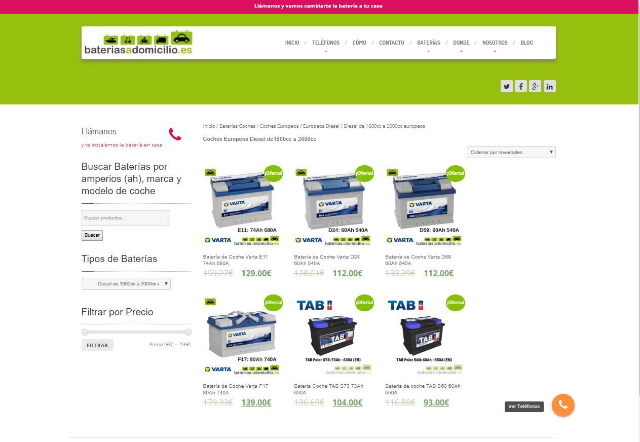 Baterías a domicilio: una nueva web para solucionar averías