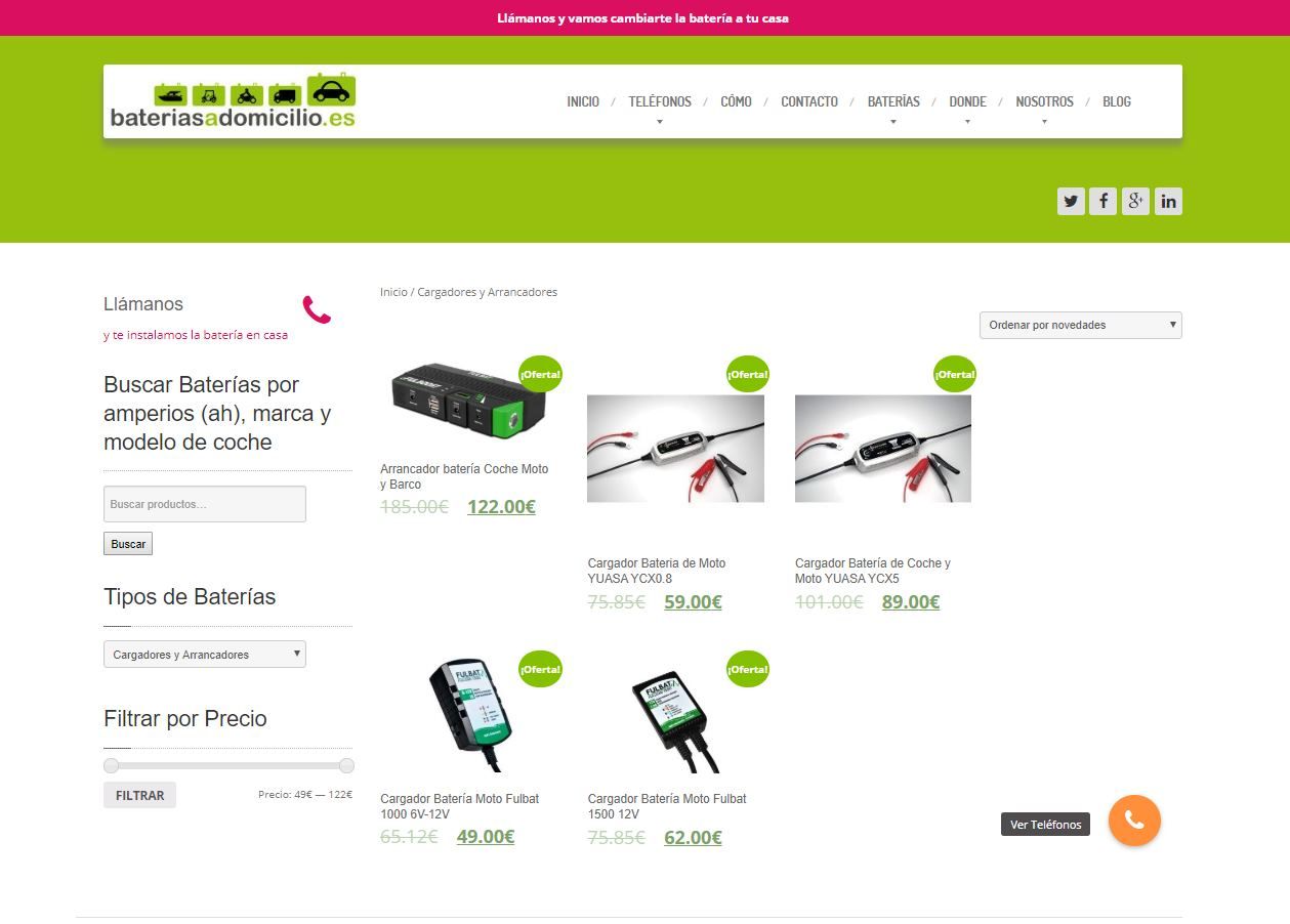 Baterías a domicilio: una nueva web para solucionar averías