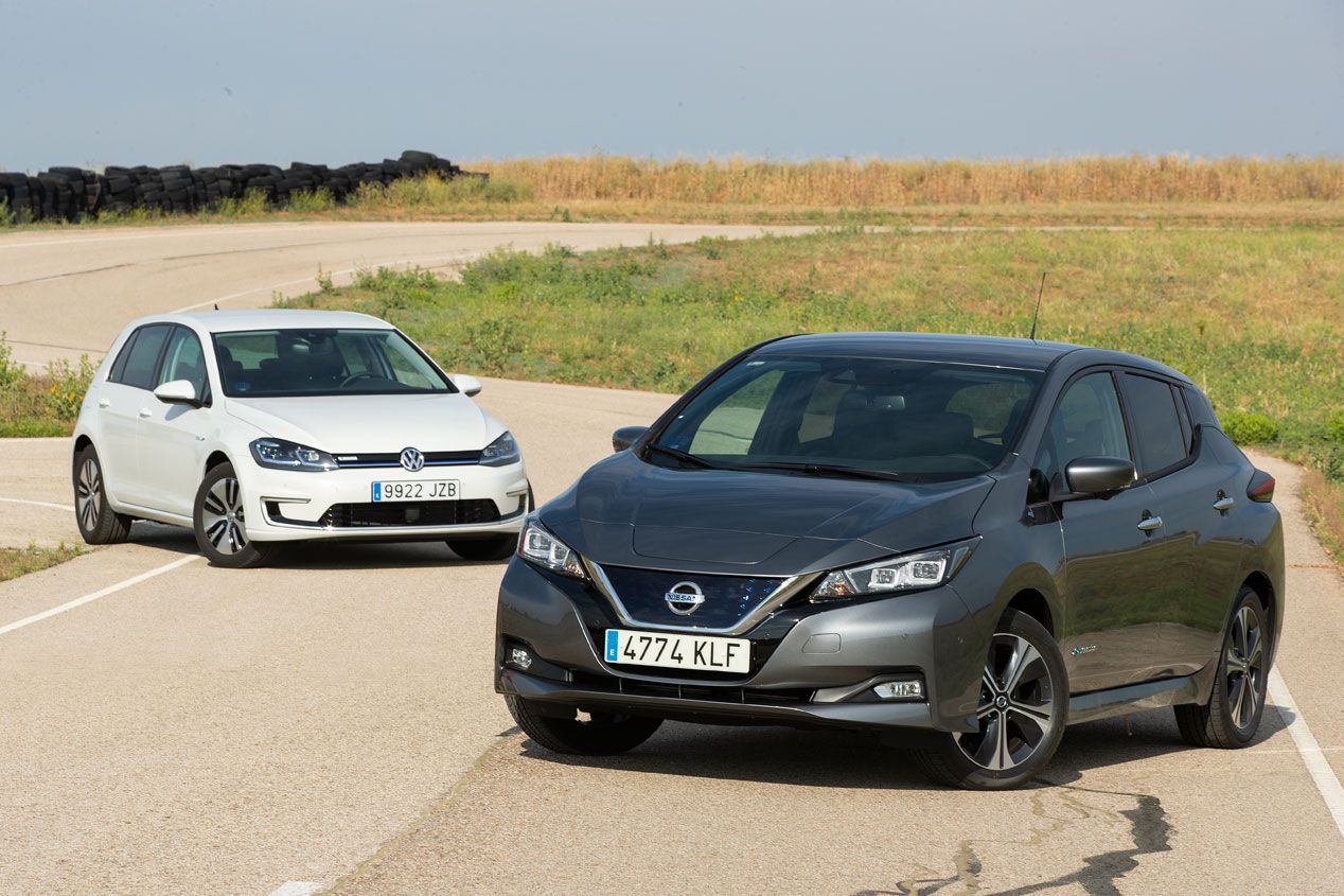 A prueba el Nissan Leaf y el VW e-Golf, dos eléctricos de lo más interesantes