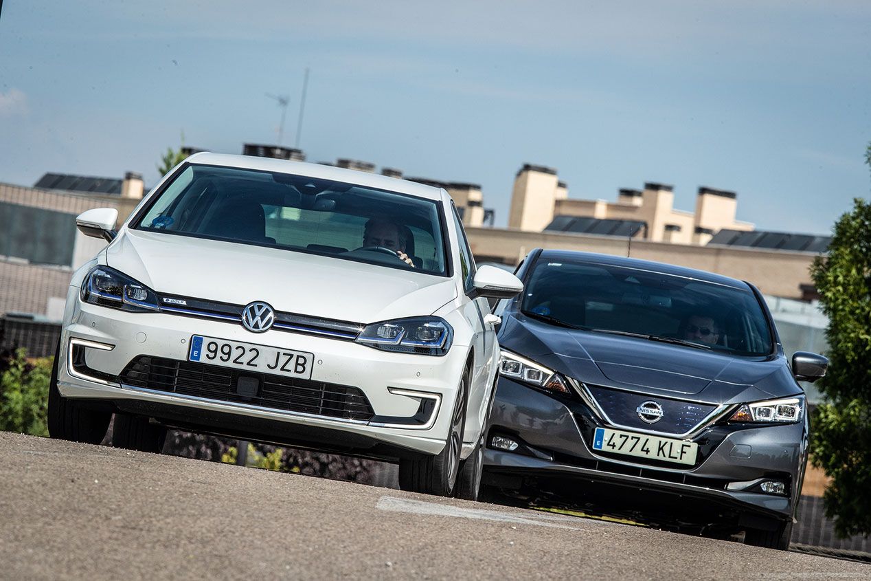 A prueba el Nissan Leaf y el VW e-Golf, dos eléctricos de lo más interesantes