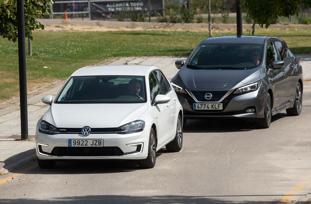 A prueba el Nissan Leaf y el VW e-Golf, dos eléctricos de lo más interesantes