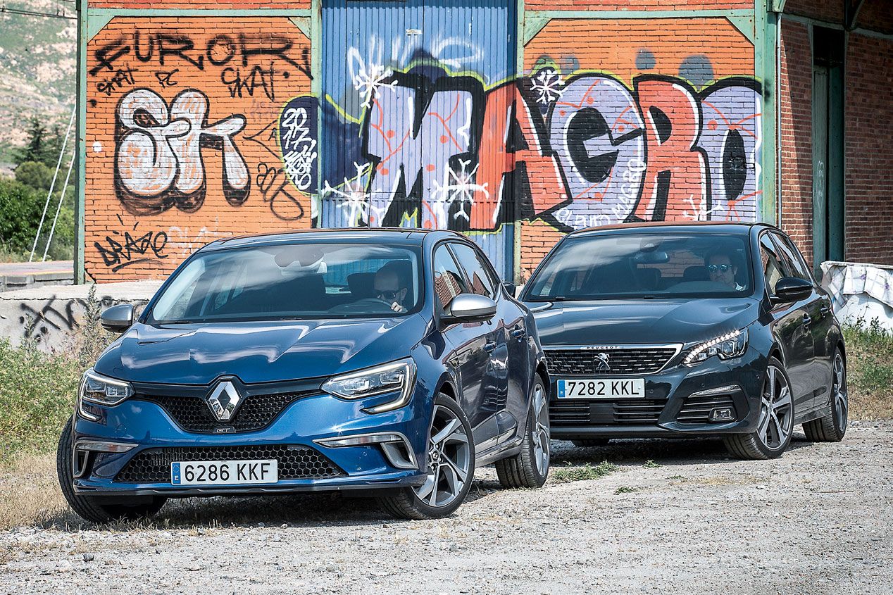 Comparativa Peugeot 308 GT 1.6 Puretech vs Renault Mégane GT 1.6 Tce