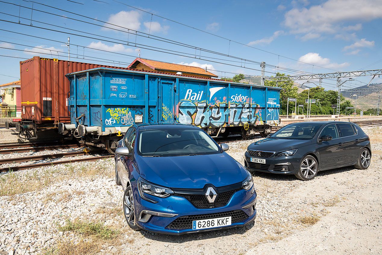 Comparativa Peugeot 308 GT 1.6 Puretech vs Renault Mégane GT 1.6 Tce