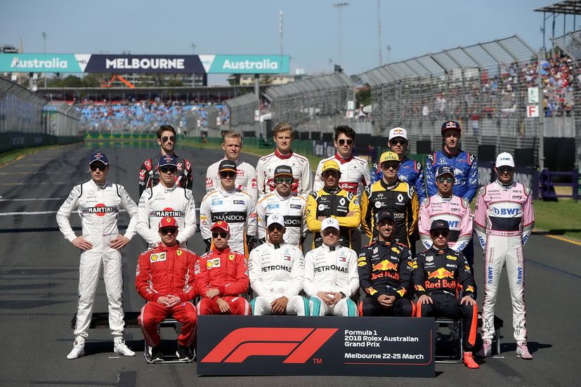 Los pilotos 2018 en el primer GP de la temporada, el de Australia