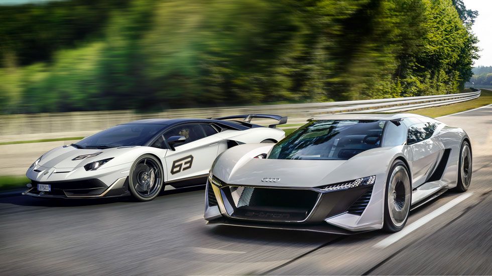 Duelo de superdeportivos: Audi PB18 e-tron Concept  vs Lamborghini Aventador SVJ