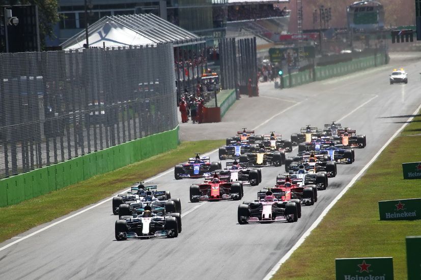 Salida del GP de Italia en Monza el año pasado