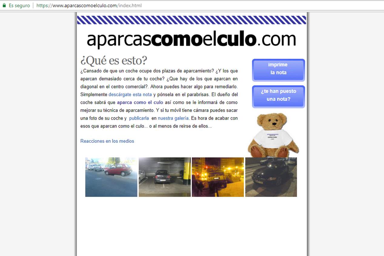 ¿Aparcas como el culo? Llega una nueva web de denuncia