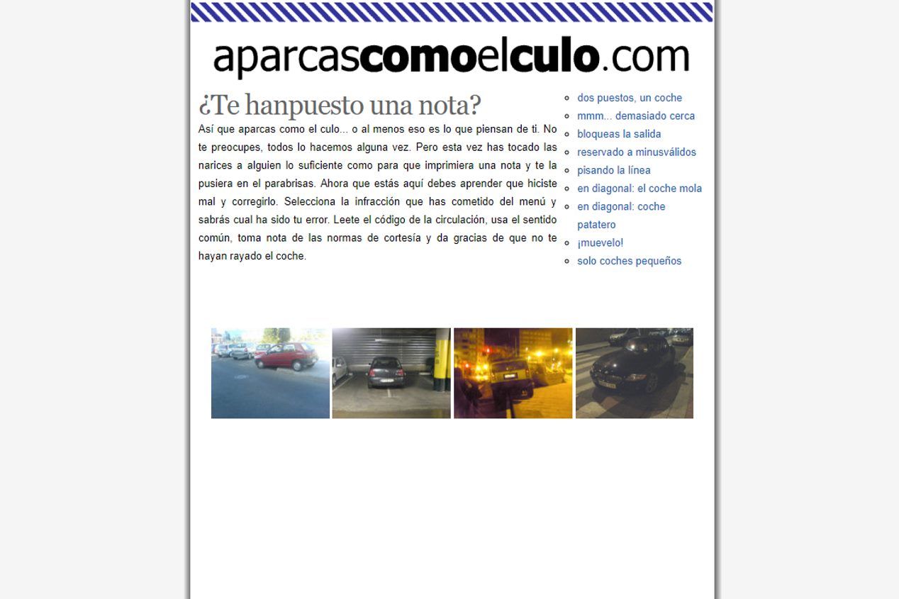 ¿Aparcas como el culo? Llega una nueva web de denuncia