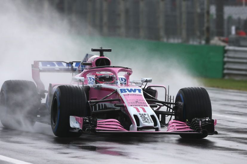 Checo Pérez sobre la "mojada" pista de Monza