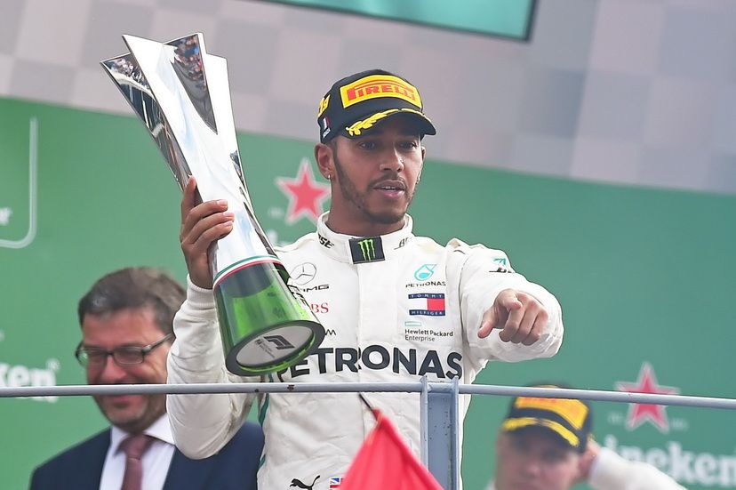 Lewis Hamilton, flamante vencedor del GP de Italia