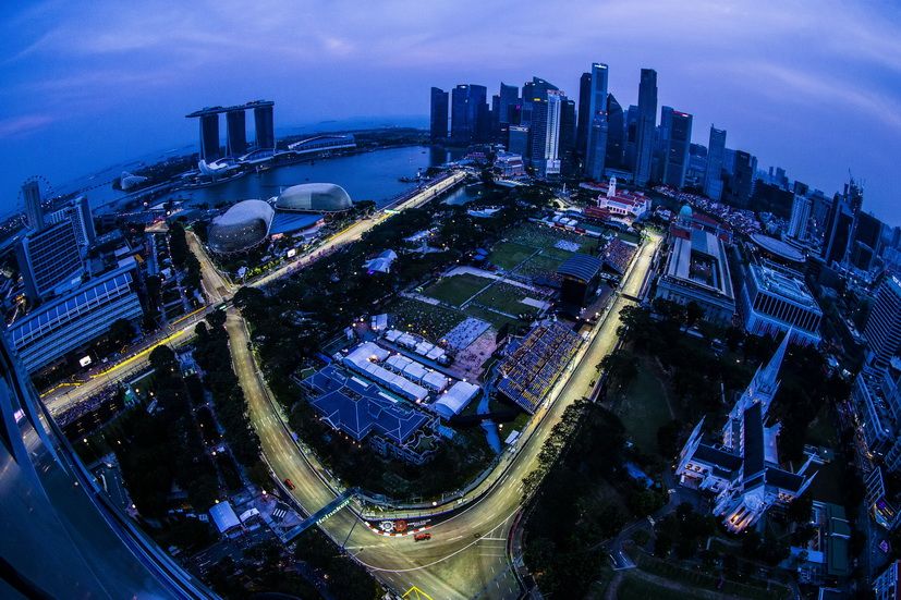 Vista general del circuito de Singapur 
