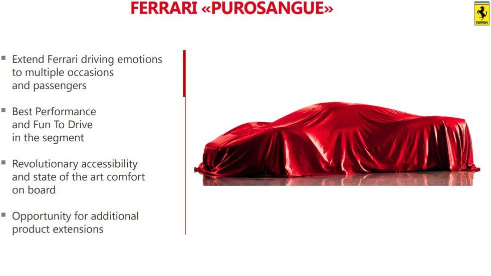 ¿SUV o crossover? El nuevo Ferrari se llamará Purosangue