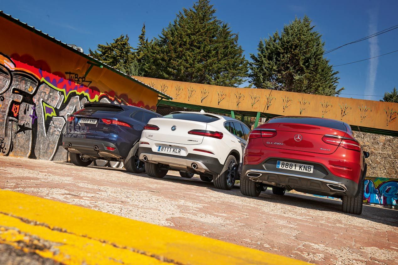 Comparativa SUV: BMW X4, Jaguar F-Pace y Mercedes GLC Coupé