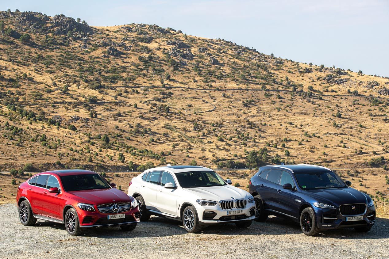 Comparativa SUV: BMW X4, Jaguar F-Pace y Mercedes GLC Coupé