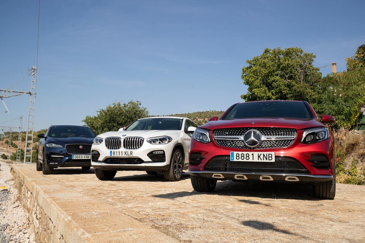 Comparativa SUV: BMW X4, Jaguar F-Pace y Mercedes GLC Coupé