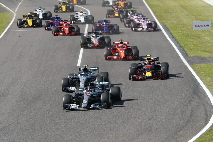 Salida del GP de Japón de F1 de 2018