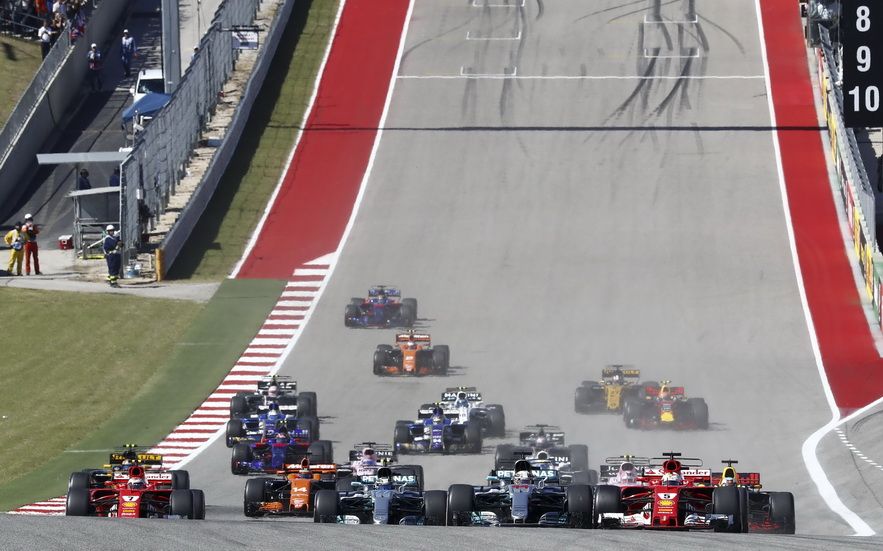 Salida del GP de USA de 2017