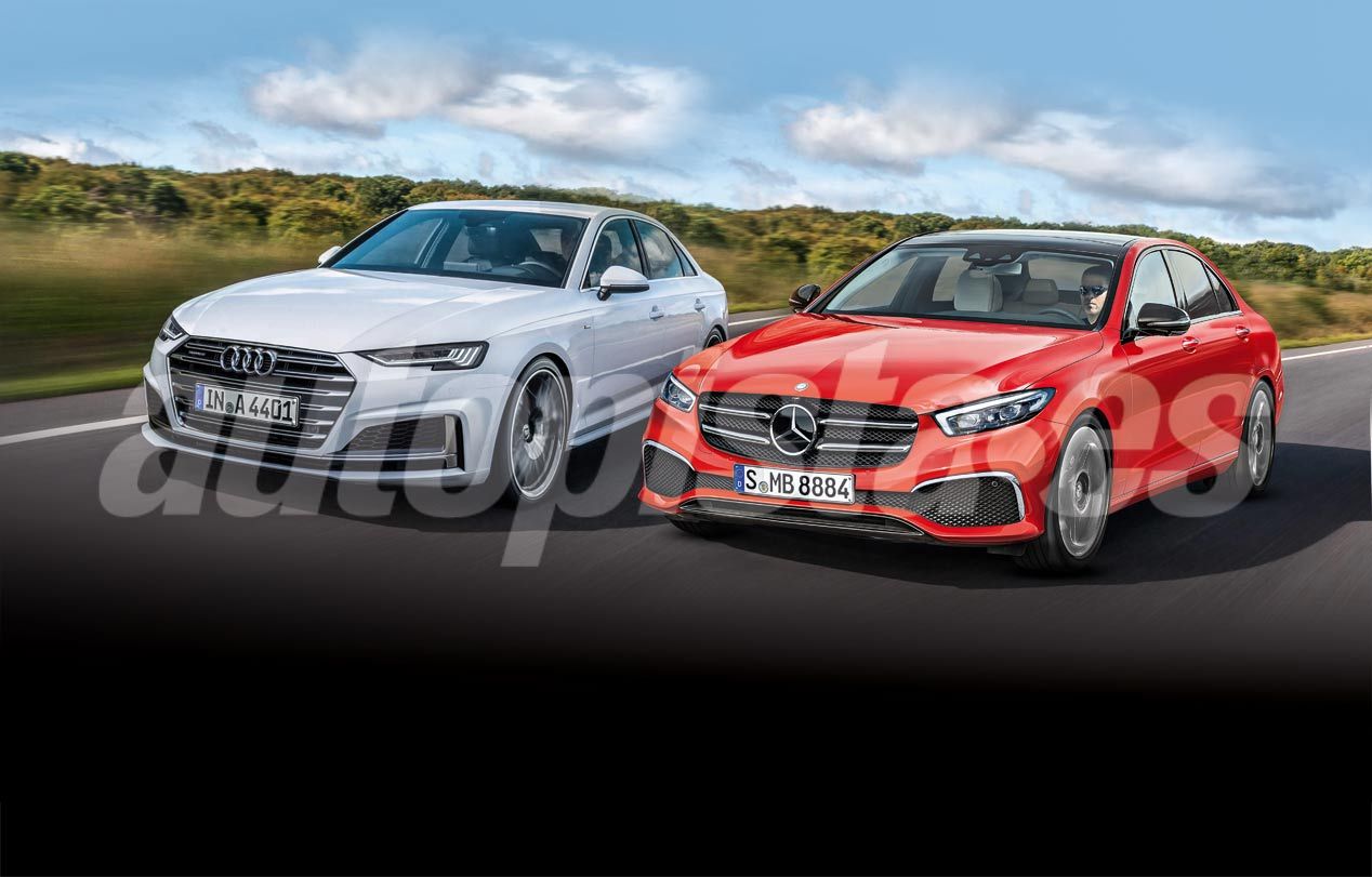 El Audi A4 2020 y el Mercedes Clase C 2021, en imágenes