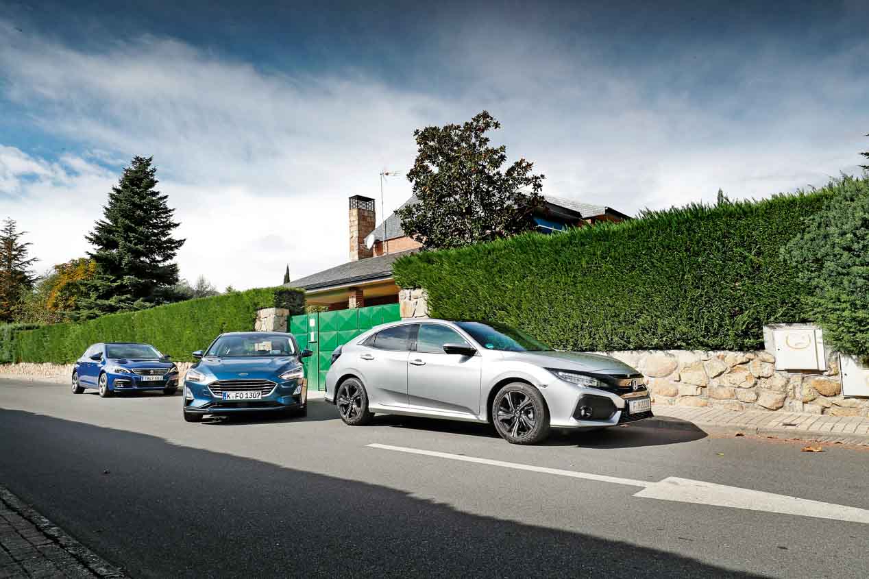 Comparativa: Ford Focus, Honda Civic y Peugeot 308: ¿qué compacto es mejor?