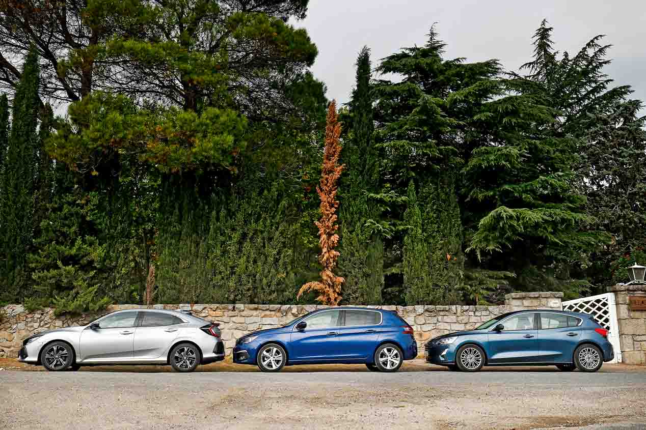 Comparativa: Ford Focus, Honda Civic y Peugeot 308: ¿qué compacto es mejor?