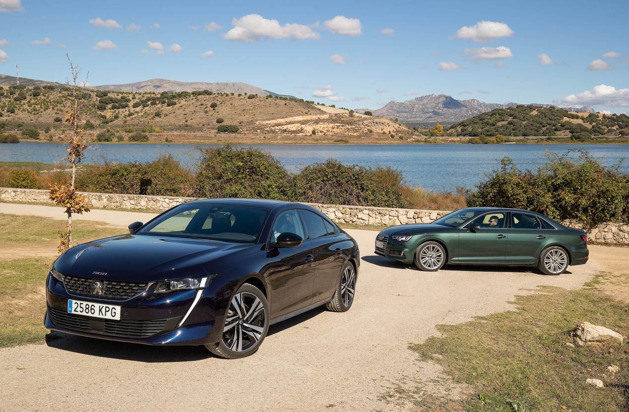 Audi A4 y Peugeot 508, cara a cara