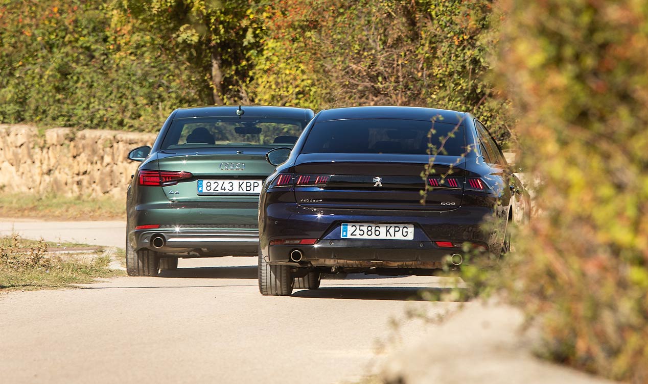 Audi A4 y Peugeot 508, cara a cara