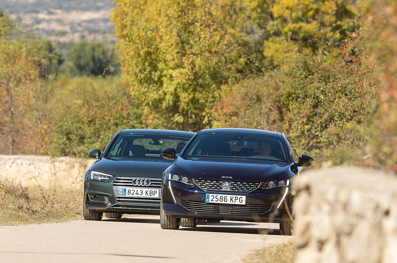 Audi A4 y Peugeot 508, cara a cara