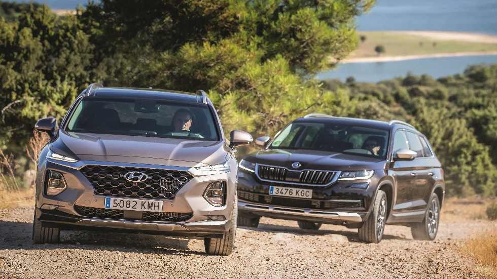 Hyundai Santa Fe vs Skoda Kodiaq: ¿qué SUV Diesel de 7 plazas es mejor?