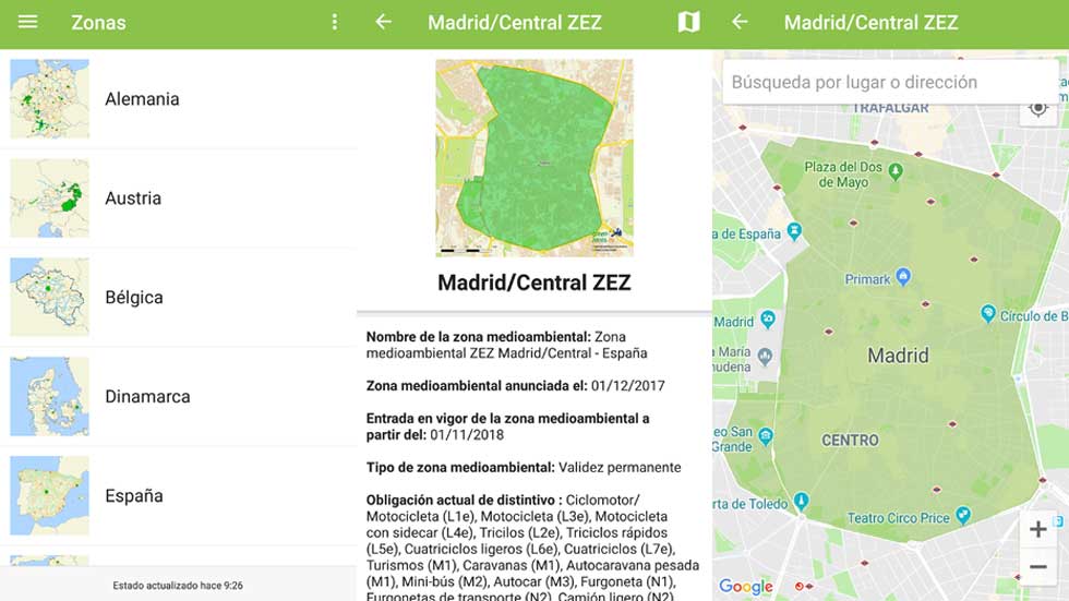 Green-Zones, la aplicación para estar al día de las restricciones anticontaminación