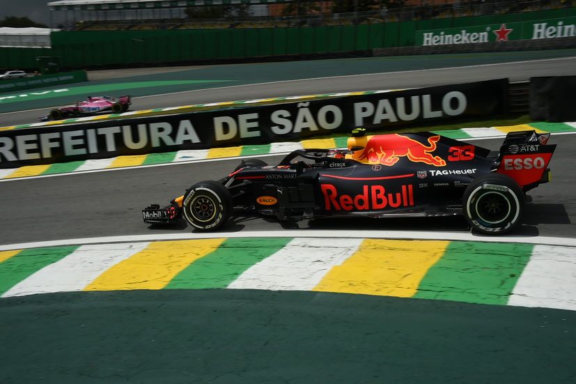 Max Verstappen (Red Bull) en Interlagos