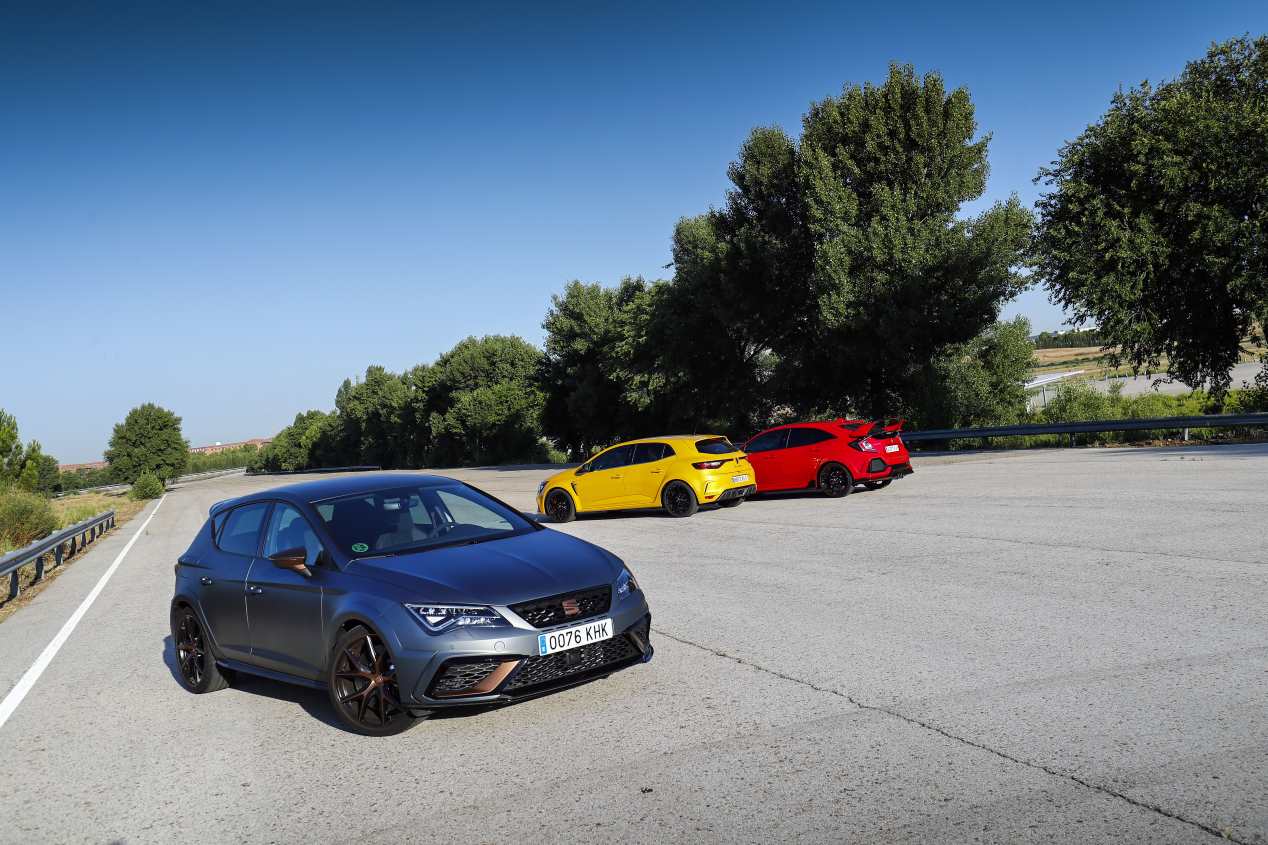 Comparativa: Honda Civic Type R, Seat León Cupra R y Renault Mégane RS Cup