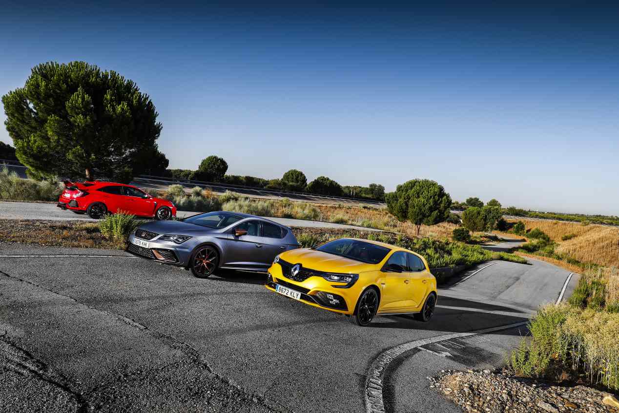 Comparativa: Honda Civic Type R, Seat León Cupra R y Renault Mégane RS Cup