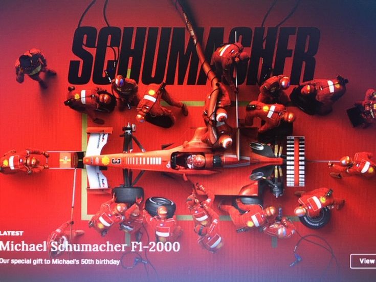 Poster conmemorativo del 50º cumpleaños de Schumacher