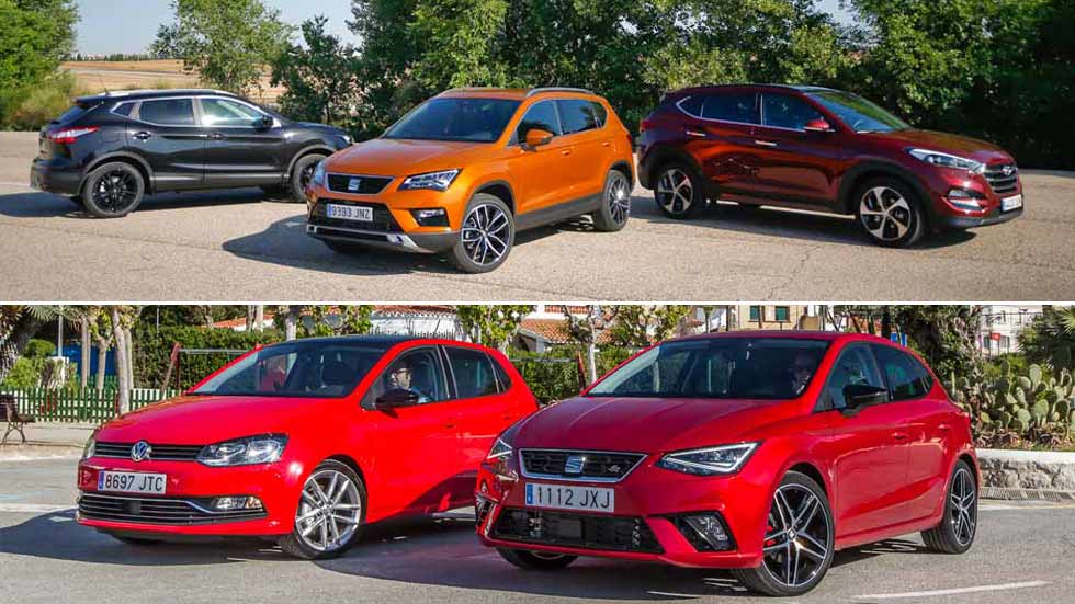 Los 10 coches y los 10 SUV más vendidos en España en 2018