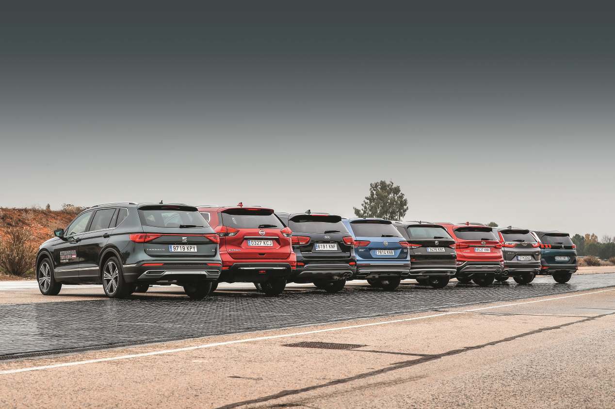 Supercomparativa: Santa Fe, CR-V, Tarraco, Tiguan, 5008, Kodiaq, X-Trail y Sorento