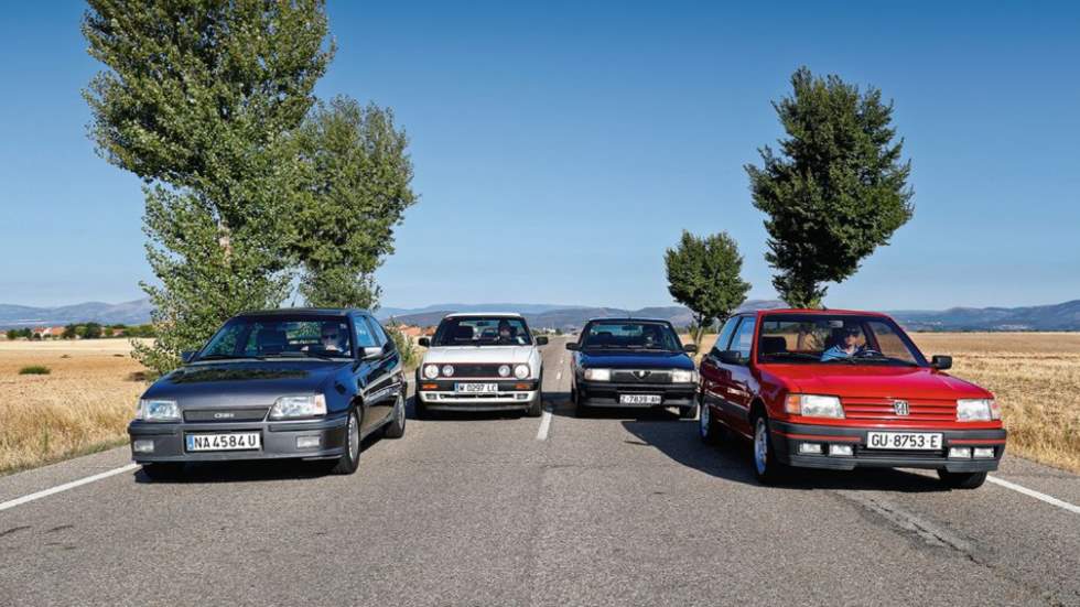 Coches GTi de los 80: Alfa 33 1.7 IE, Opel Kadett GSi, Peugeot 309 GTi y VW Golf GTi Mk2