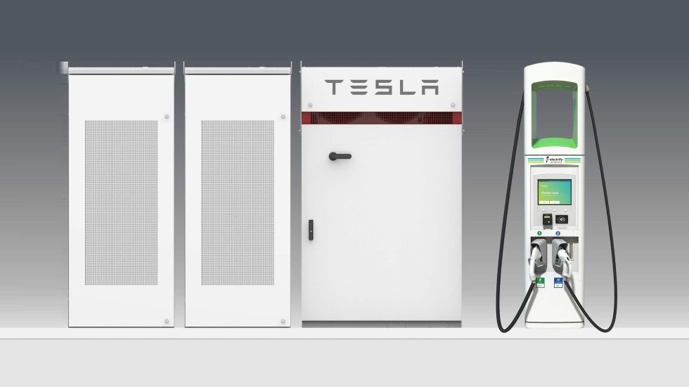 Cargadores Volkswagen… con baterías de Tesla