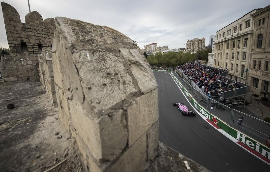 El circuito urbano de Baku recorre el centro histórico de la ciudad
