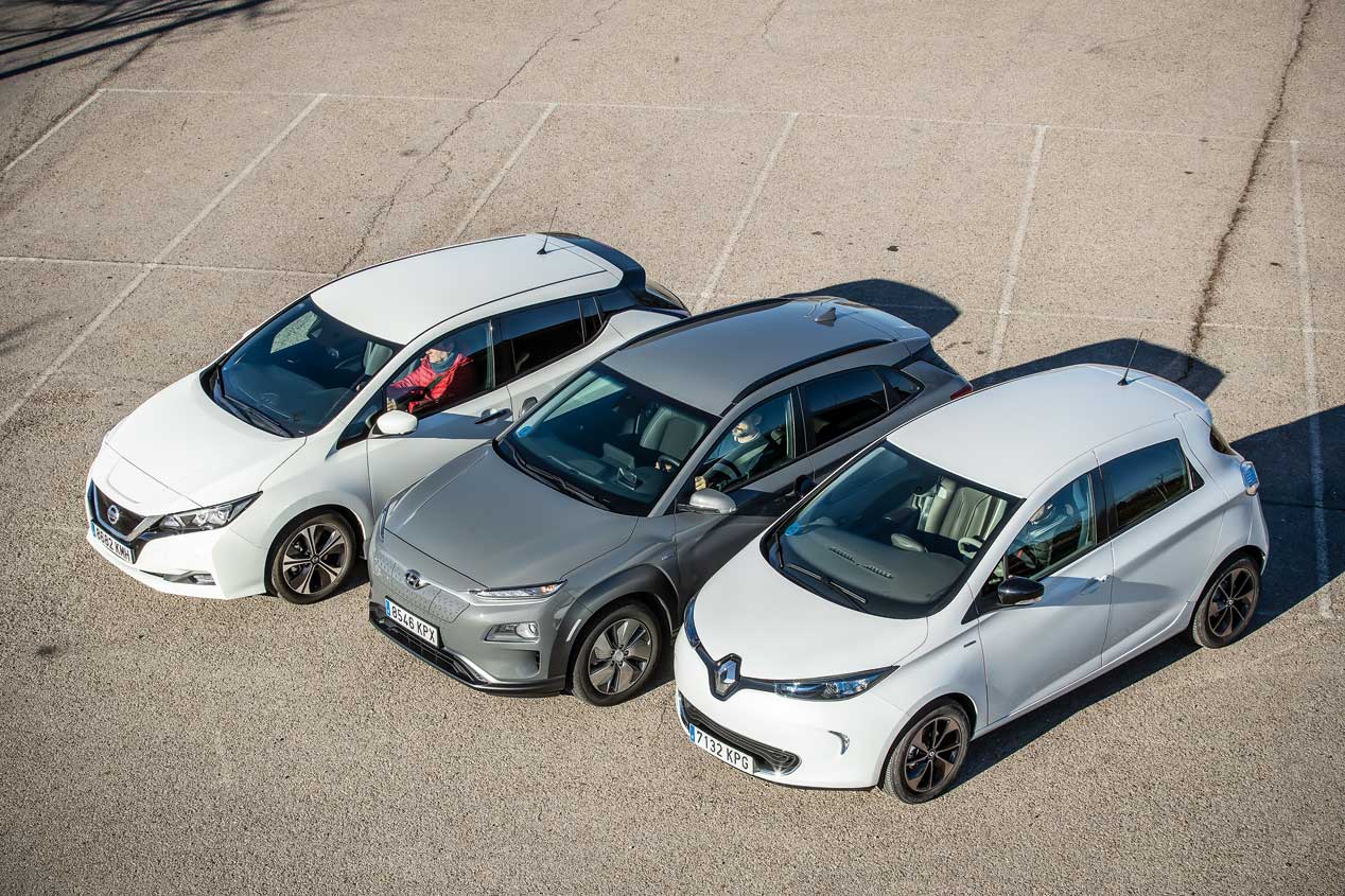 Enfrentamos a los tres eléctricos del momento, Nissan Leaf, Renault Zoe y Hyundai Kona
