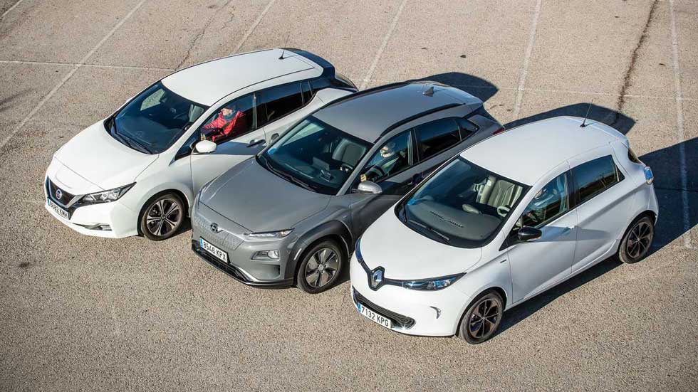 Comparativa de coches eléctricos: Hyundai Kona, Nissan Leaf y Renault Zoe