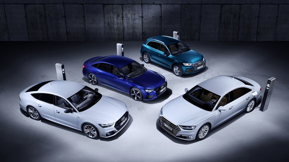 Audi Q5, A6, A7 y A8 TFSI e 2019: así son los nuevos híbridos enchufables de Audi
