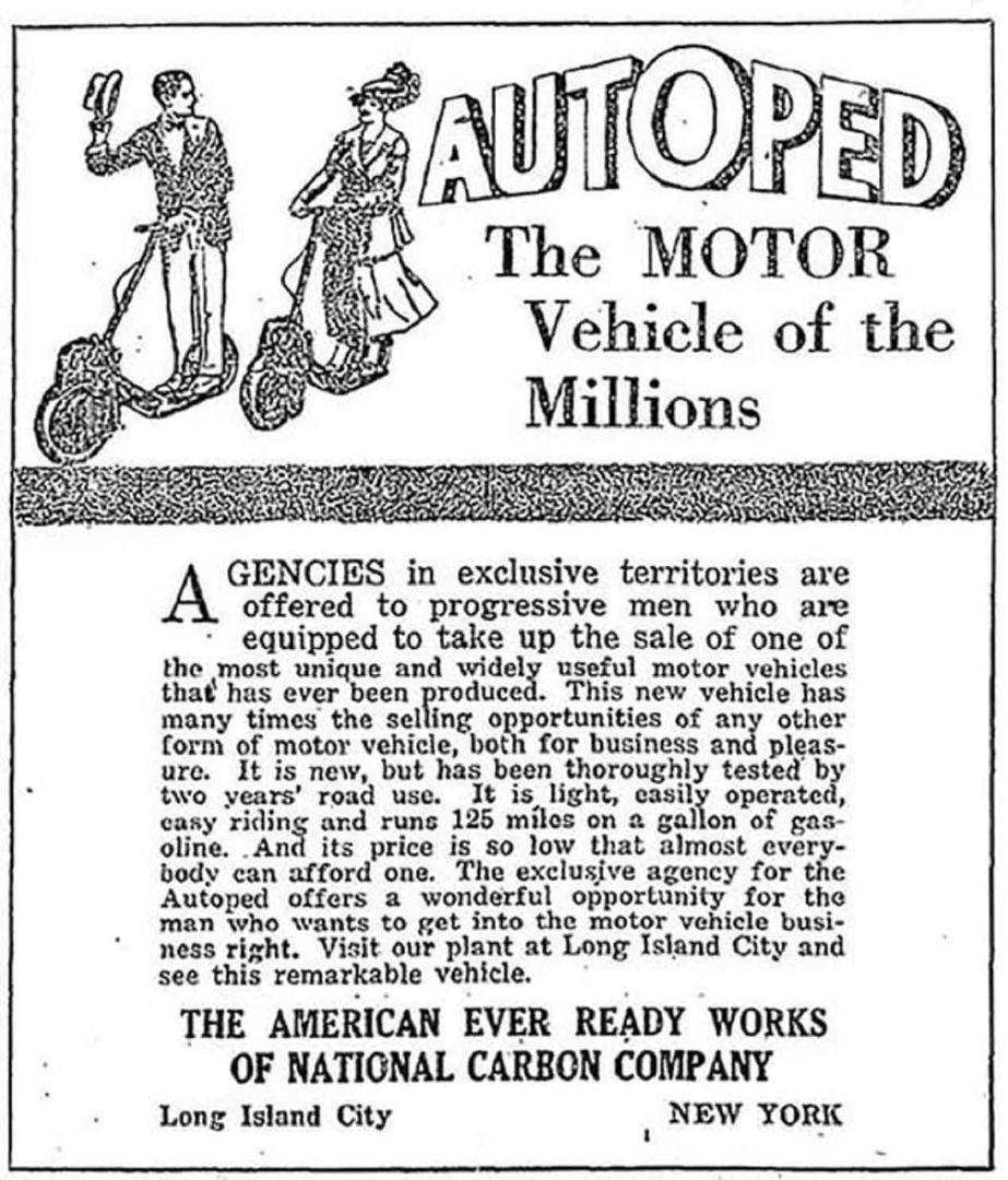Autoped, ¿el primer patinete con motor de la historia?