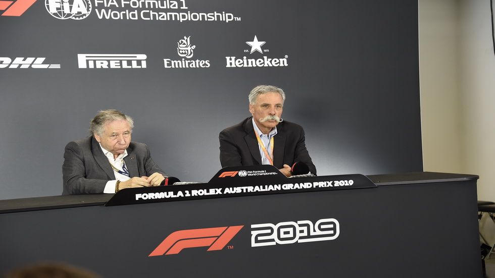 Jean Todt y Chase Carey durante la rueda de prensa