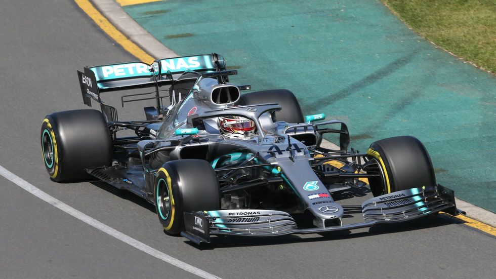 Hamilton durante la FP1 en el Albert Park