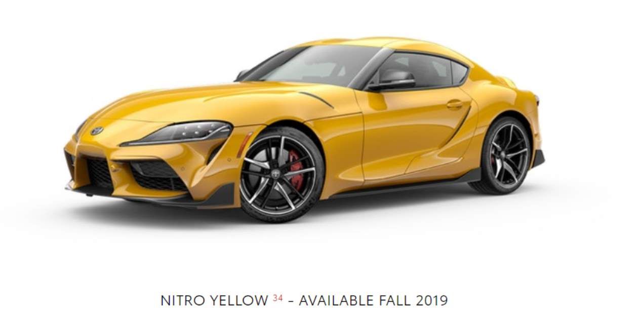 El Toyota Supra 2019 y sus colores