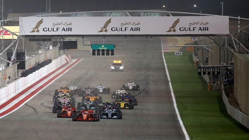 Salida del GP de Baréin de 2018