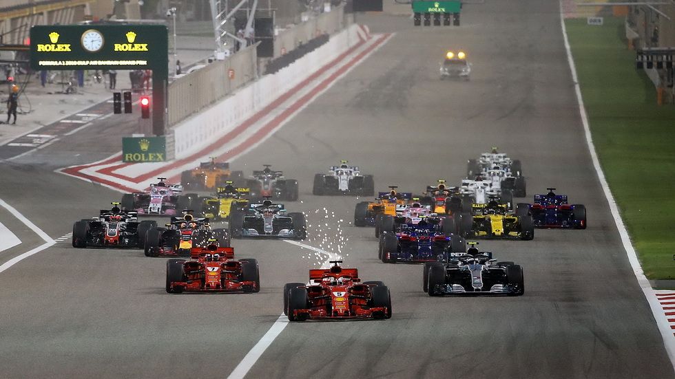Salida del GP de Baréin de 2018